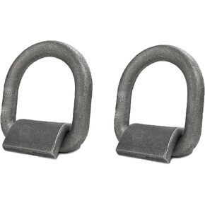 2pcs 1/2 "لحام ثقيل على حلقة D مزورة مع مقطع لحام لشاحنة Truck Cargo RV ATV Tiedowns Applications وما إلى ذلك MBS: 12000 رطل