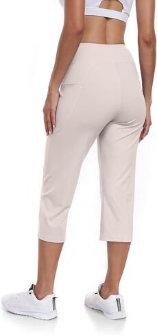 uurun مستقيمة الساق capris للنساء: بانتس اليوغا الرياضية الواسعة القطع مع جيوب 2 in Kuwait