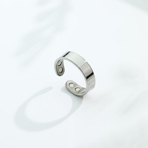 Auvulis Migraine Ring Adjustable Stainless Steel Calmi Rings Lymphatic Vitality Magneti Rings Anti Snoring Ring Migraine Relief Jewelry for Women Men in Kuwait