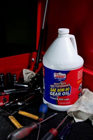 Lucas Oil 10046 -PK4 Huck Duty 80/90 بالإضافة إلى زيت التروس - 1 جالون ، حزمة من 4 in Saudi Arabia