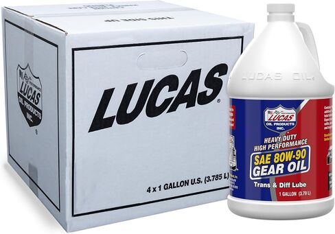 Lucas Oil 10046 -PK4 Huck Duty 80/90 بالإضافة إلى زيت التروس - 1 جالون ، حزمة من 4 in Saudi Arabia