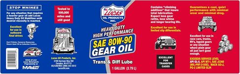 Lucas Oil 10046 -PK4 Huck Duty 80/90 بالإضافة إلى زيت التروس - 1 جالون ، حزمة من 4 in Kuwait