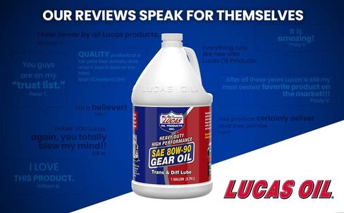 Lucas Oil 10046 -PK4 Huck Duty 80/90 بالإضافة إلى زيت التروس - 1 جالون ، حزمة من 4 in Kuwait