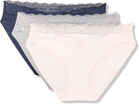 Tommy Hilfiger Women's Cotton Logo Lace Trim Bikini 3 pack in Saudi Arabia