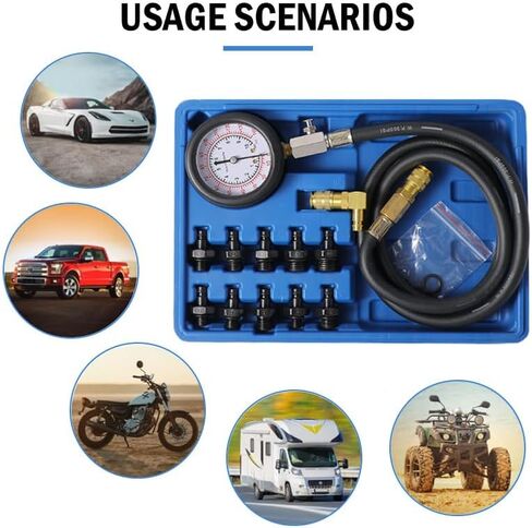 Oil Pressure Tester Tool, Oil Pressure Gauge kit, 0-140 PSI Pressure Test Diagnostic Tools, Engine Oil Pressure Tester Tool kit, for car Truck in Saudi Arabia