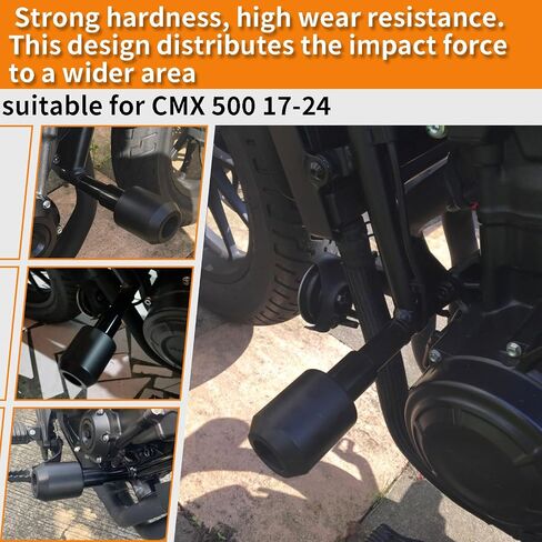 WOOGA Motorcycle Accessories CMX500 Frame Slider Crash Pads Engine Guard Anti Crash Pad Fairing Falling Protector fit for Ho&n&da Rebel CMX 500 Rebel 500 CMX-500 CL500 2017-2024 (B-without Logo) in Saudi Arabia