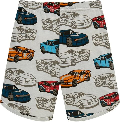 Kids Boys' Pajama Set Short Sleeve T-Shirt+Shorts Car Fire Truck Cartoon Print Little Kid 100% cotton clothing in Saudi Arabia