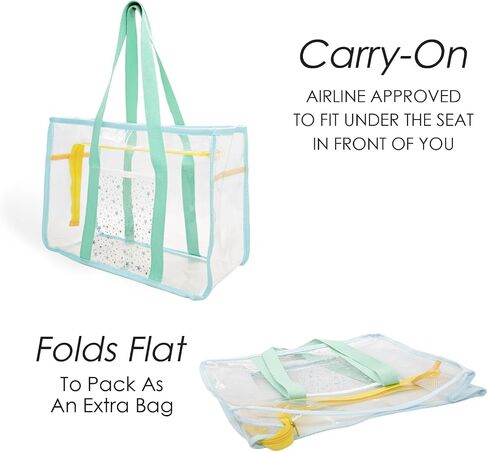 Clear Beach Bag for Women,Waterproof,Sandproof,Large Transparent PVC Tote Bag for Stadium Events Beach Travel Gym Pool in Saudi Arabia