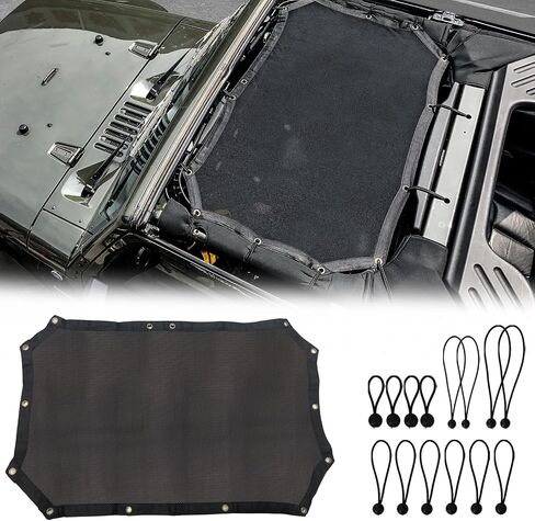 لجيب رانجلر إكسسوارات Sunshade ، Mesh Sunshade Bikini Top لـ JK 2/4 Door Top/Hard ، حمايتك من الشمس والرياح in Kuwait