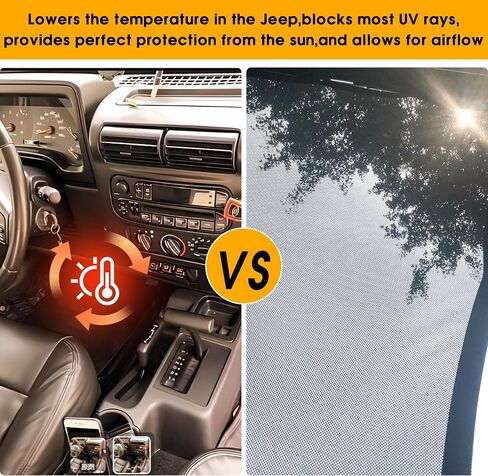 لجيب رانجلر إكسسوارات Sunshade ، Mesh Sunshade Bikini Top لـ JK 2/4 Door Top/Hard ، حمايتك من الشمس والرياح in Kuwait