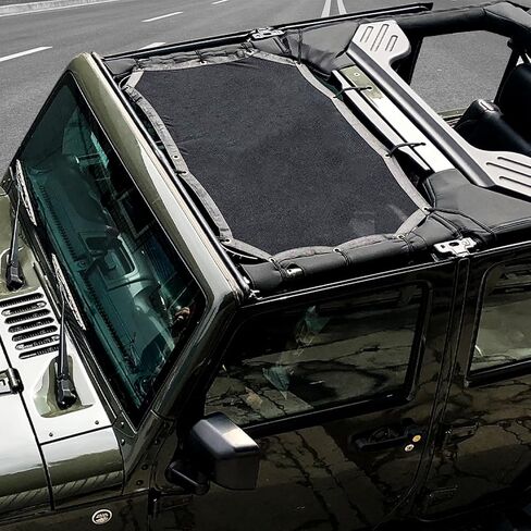 لجيب رانجلر إكسسوارات Sunshade ، Mesh Sunshade Bikini Top لـ JK 2/4 Door Top/Hard ، حمايتك من الشمس والرياح in Kuwait