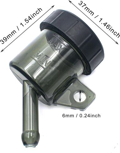 Universal Motorcycle Foot Rear Brake Master Cylinder Tank Oil Cup Fluid Bottle Reservoir (Tinted) in Saudi Arabia