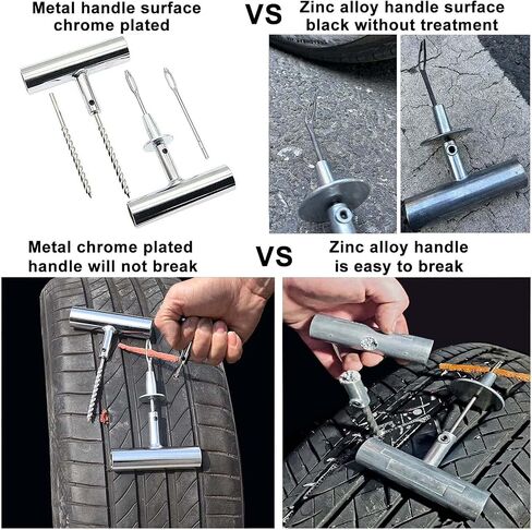 Tire Repair Kit,46pcs Heavy Duty Tire Plug Kit, with Universal Tire Patch Kit to Plug Flats for Car/Motorcycle/Truck/Tractor/Trailer/RV/ATV in Saudi Arabia