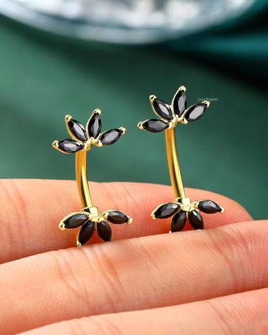 Cocharm Lotus كلا الطرفين خواتم زر البطن 14G فريدة من نوعها زر ثقب زر اللطف بطن السرة الثقب المجوهرات in Saudi Arabia