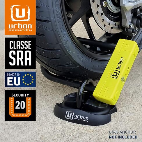 Urban UR120220 Motorcycle U Lock Maximum Security SRA Approved, Hardened Steel ø18mm/0.7in Shackle Double Locking, More Visible, 120x220mm/4.7x0,72in Multi-Purpose Heavy Duty Anti Theft U Lock in Kuwait