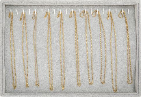 Polmart Stackable Bracelet & Jewelry Organizer/Storage/Display Trays, Black Velvet (2-Pack) in Kuwait