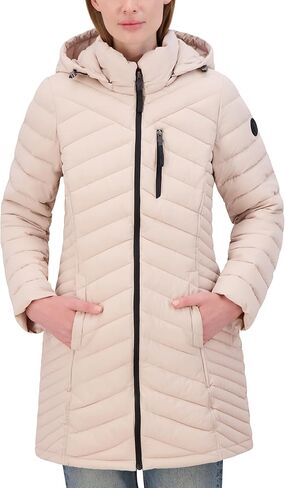 Nautica Water Resistant Coat-Removable Hooded Puffer for Women-Midweight Jacket (XXS-XXL) in Saudi Arabia