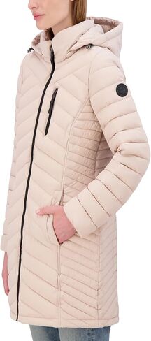 Nautica Water Resistant Coat-Removable Hooded Puffer for Women-Midweight Jacket (XXS-XXL) in Saudi Arabia