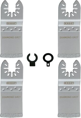 XXGO 4 Pcs Oscillating Multi Tool Diamond Saw Blades for Grout Removal Flush Cutting Compatible with Bosch Dremel Fein Harbor Freight Makita Milwaukee Porter Cable Ridgid Ryobi Rockwell XG3304D in Saudi Arabia