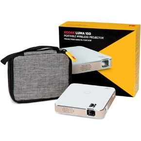 KODAK Luma 150 Pocket Projector | Portable Movie Projector w/Built-in Speaker for Home & Office Produces Images Up to 150" - Includes Soft Case