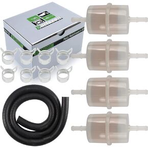 24 050 13-S Fuel Filter with Fuel Line 15 Micron for Kohler CH20S - CH25S CH670S CH730S - CH750S LH640S LH685S LH690S LH750S LH755S SV720S-SV740S with Clamps