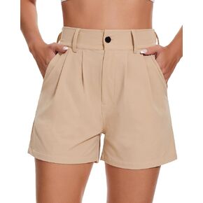 شورت نسائي للمشي لمسافات طويلة، جولف نشط في الهواء الطلق، شورت برمودا خفيف الوزن سريع الجفاف مع جيوب in Kuwait