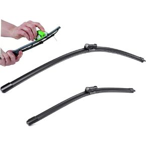 32 Inch Wiper Blade Pair for RV or Motorhome with 1PCS Rubber Regroove Tool Trimmer Restorer large 12mm J Hook (2Pcs)