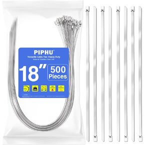 12 Inch Metal Zip Ties (100 Pk) 304 Stainless Steel Cable Ties Heavy Duty Zip Ties 270 lbs Suitable for Exhaust Wrapping Fence Outdoor Canopy in Kuwait