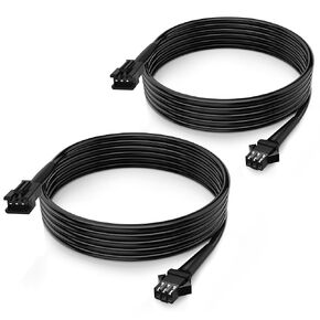 MICTUNING 10FT 3 Pin Rock Light Extension Wire Cable Cord - Only for Y1 RGB+IC LED Rock Lights Connection (2 Pack)