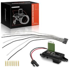 A-Premium HVAC Blower Motor Resistor Kit with Harness Compatible with Buick, Chevy, GMC, Isuzu & Olds Models - 2002-2009 - Rainier, Trailblazer, Envoy, Ascender, Bravada - Replace# RU377, 1581772