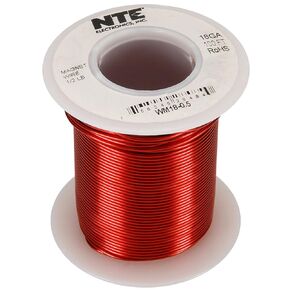 WM18-0.5 Series WM Magnet Hook Up Wire, Solid, Type 18 Gauge, 0.5 lb. Spool, 100' Length