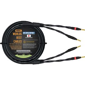 WORLDS BEST CABLES 8 Foot - Canare 4S11 – Audiophile Grade - HiFi Star-Quad Single Speaker Cable for Center Channel with Eminence Gold Banana Connectors