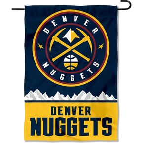 Denver Nuggets Wordmark Double Sided Garden Flag
