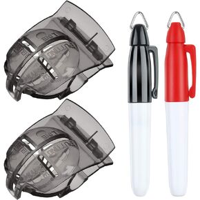 WILLBOND 2 Pieces Golf Ball Line Liner Drawing Marking Alignment Putting Tool and 2 Pieces Golf Ball Marker Pen, 4 Pieces Totally