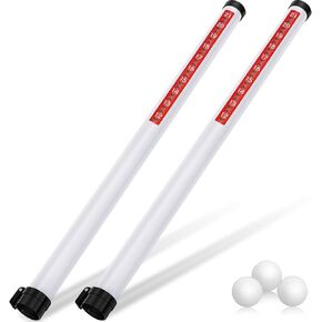 Deekin 2 Pieces Golf Ball Picker Plastic Tube Ball Retriever Clear Golf Ball Retriever Golf Ball Collector Golf Ball Pickup Tool Shag Tube