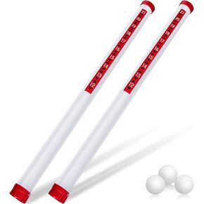 Deekin 2 Pieces Golf Ball Picker Plastic Tube Ball Retriever Clear Golf Ball Retriever Golf Ball Collector Golf Ball Pickup Tool Shag Tube