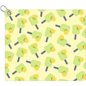 Pickleball Towel & Carabiner Clip, 15x17in Microfibre Pickle Ball Towels for Women Men Microfiber Sports Golf Towel Bags Prints Pickleball Accessories Blanket Funny Gifts for Pickleball Lovers