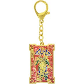 Feng Shui Dragon Kuan Kung Defend Wealth Anti-Violence Talisman Stop Persecution Keychain, Red, 11.8 x 3.7cm/4.7 x 1.5in, FW4968