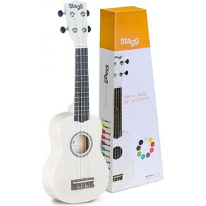 Stagg US Soprano Ukulele with Gig Bag Included-White