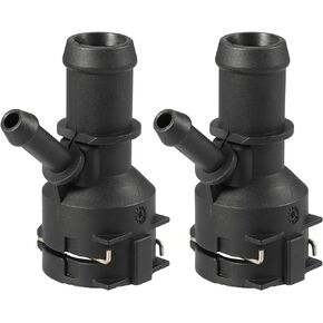 ACROPIX Engine Coolant Hose Connector Fit for Audi TTS - Pack of 2 Black