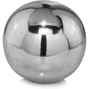 Modern Day Accents 3296 Bola Polished Sphere, Silver Aluminum, Filler, Orbs Decorative Balls, Tabletop Modern Wall Decor, Decorative Balls for Centerpiece Bowls, Home Office, Home Decor, 6-inch Ball