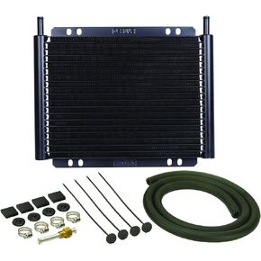 Derale 13503 Series 8000 Plate and Fin Transmission Oil Cooler , Black