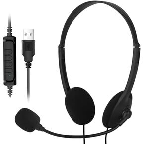 USB Headset Headphone with Microphone Noise Cancelling for PC Computer Call Chat in Saudi Arabia