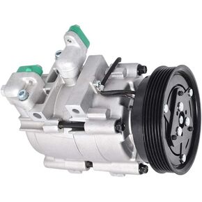 AC Compressor and A/C Clutch, A/C Ports 6 grooves Replacement for 2001-2006 Hyundai Santa Fe V6 2.7L CO 10957C 57183
