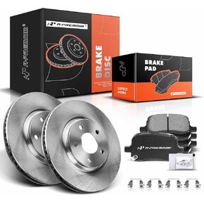 A-Premium 11.65 in(296mm) Front Vented Disc Brake Rotors + Ceramic Pads Kit Compatible with Select Chevy, Saturn and Pontiac Models - Cobalt 05-08, HHR 08-10, Malibu 04-12, G5, G6, Aura, Ion, 6-PC Set in Saudi Arabia