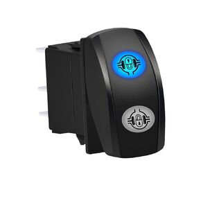 Trim Tabs Left Momentary Rocker Switch 7PIN DPDT (ON) Off (ON) Blue Led 3 Positions Waterproof for 12V Marine Boat Car Vehicles Accessories Replacement