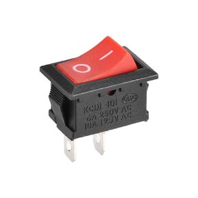 uxcell SPST 2 Position On/Off 2Pin Boat Rocker Switch Toggle AC 250V/6A 125V/10A,for Boat,Household Appliances,Red