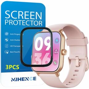 Screen Protector Compatible for ENOMIR Smart watch IDW19, 3D Full Screen Coverage PMMA Protective Film for IDW19 1.8 Inches Smartwatch (3 PCS)