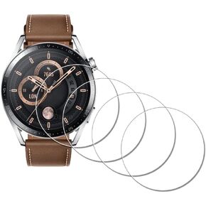 Screen Protector for HUAWEI Watch GT 3 GT3 46mm smartwatch【Not for Huawei GT 3 pro】 [4 Pack] Tempered Glass Anti-Scratch Bubble-Free Easy Installation