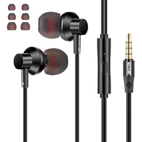 Wired Earbuds Headphones with Microphone, in-Ear Headphones for School, Kids, Adult, High Bass Stereo Wired Earphones for iPhone, iPad, Android, MP3, Samsung Most 3.5mm Audio Devices
